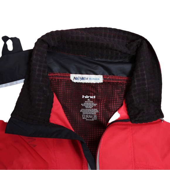 Men’s Hind Coral Red & Blue Reflective Trim Mesh Inset Wind Jacket XL - Picture 3 of 4